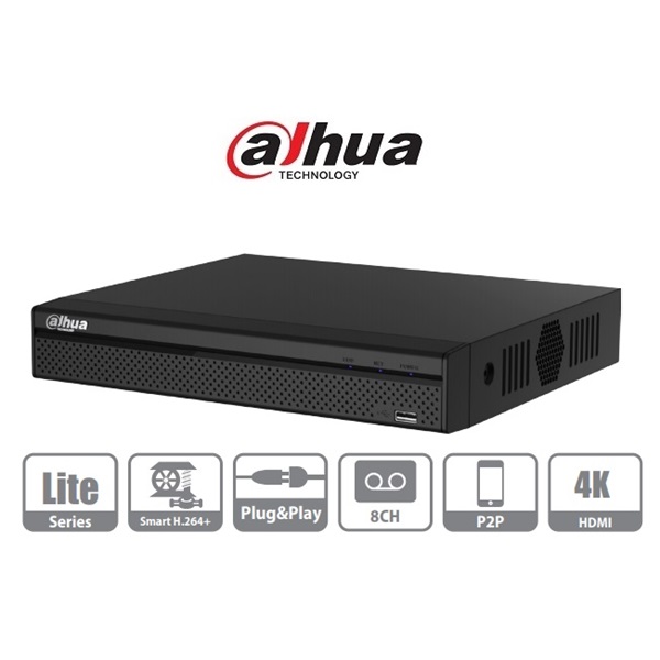 Dahua XVR5108HS-4KL-X XVR, 8 port, 8MP/56Fps, 5MP/96Fps, 4MP/120fps, 1080P/200fps, H265+, 1x Sata, HDMI