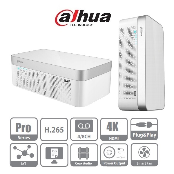 Dahua XVR7108E-4KL-X XVR, 8 port, 8MP/56Fps, 5MP/96Fps, 4MP/120fps, 1080P/200fps, H265+, 1x Sata, HDMI, IoT