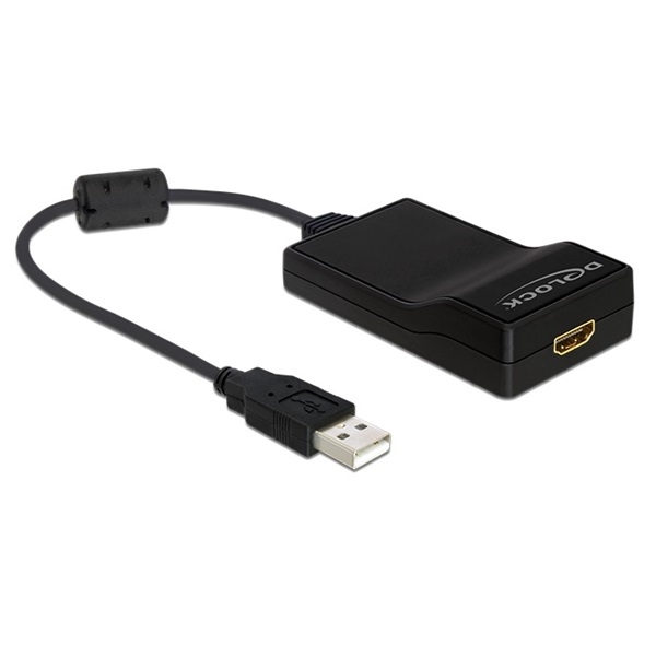 Delock Átalakító - 61865 (USB 2.0 -> HDMI 1920x1080, audióval)