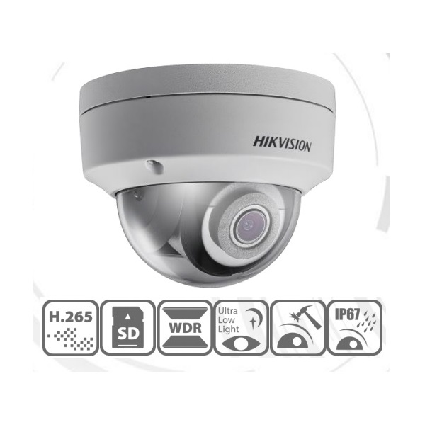 Hikvision IP dómkamera - DS-2CD2135FWD-I (3MP, 2,8mm, kültéri, H265/H265+, IP67, EXIR30m, D&N(ICR), WDR, SD, PoE, IK10)