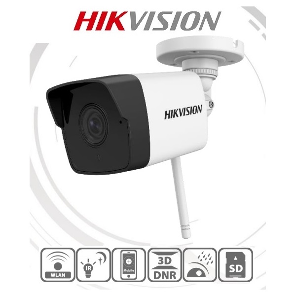 Hikvision IP csőkamera - DS-2CV1021G0-IDW1 (2MP, 2,8mm, kültéri, H265+, IP66, IR30m, ICR, DWDR, SD,audio, wifi, műanyag)