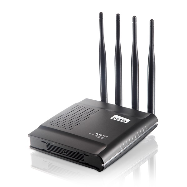 Netis Router WiFi AC1200 - WF2780 (2,4-5GHz, 4port 10/100/1000Mbps, 4x fix 5dBi antenna)
