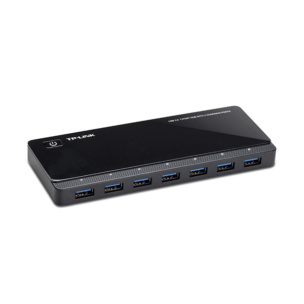 TP-Link USB Hub - UH720 (7 port + 2port töltésre; USB3.0; tápegység)